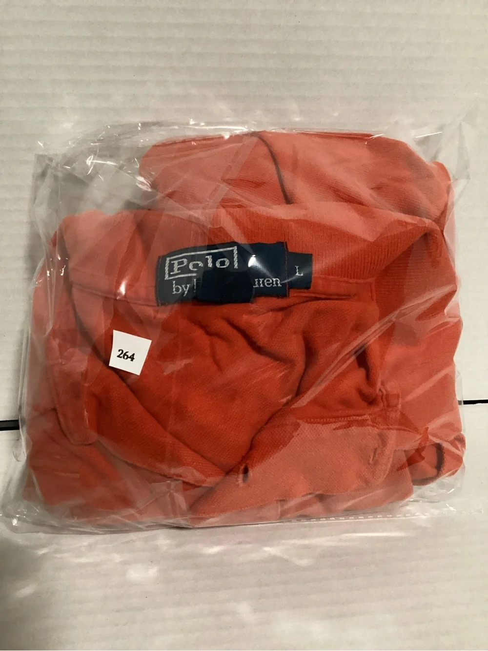 Ralph Lauren Orange Long-Sleeve Rugby Polo with Embroidered Pony